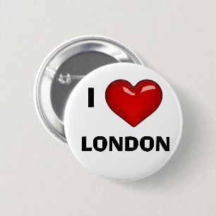 Bóton Redondo 5.08cm EU AMO (CORAÇÃO) LONDRES editável