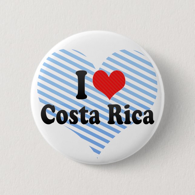 Bóton Redondo 5.08cm Eu amo Costa Rica (Frente)