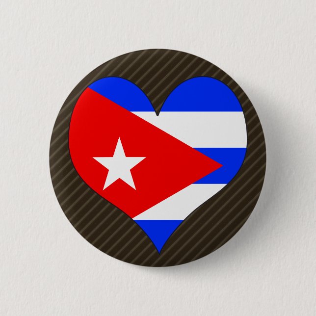 Bóton Redondo 5.08cm Eu amo Cuba (Frente)