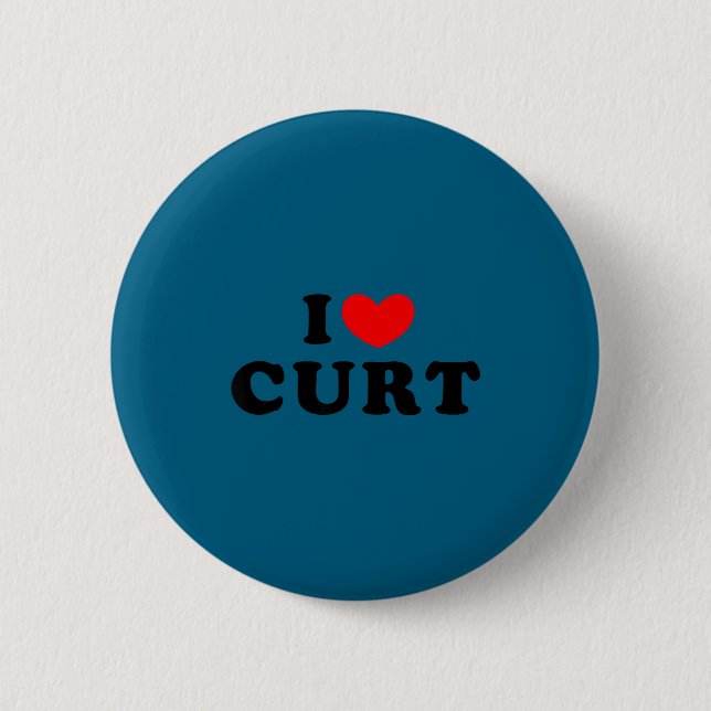 Bóton Redondo 5.08cm Eu amo curt, eu coração curt  (Frente)