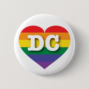 Bóton Redondo 5.08cm Eu amo DC Orgulho gay