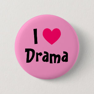 Bóton Redondo 5.08cm Eu Amo Drama