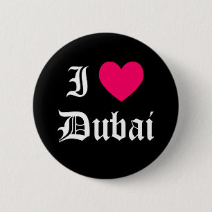 Bóton Redondo 5.08cm Eu amo Dubai