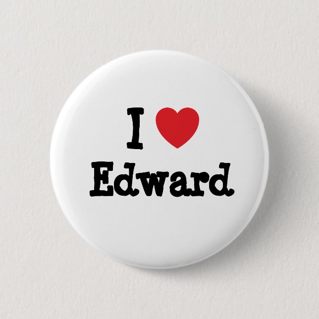Bóton Redondo 5.08cm Eu amo Edward Heart Shirt (Frente)