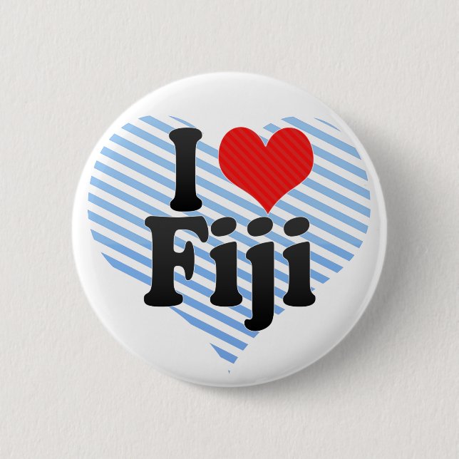 Bóton Redondo 5.08cm Eu amo Fiji (Frente)