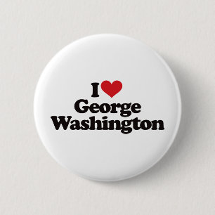 Bóton Redondo 5.08cm Eu amo George Washington