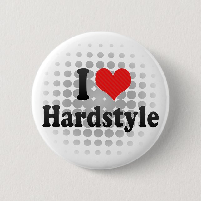 Bóton Redondo 5.08cm Eu amo Hardstyle (Frente)