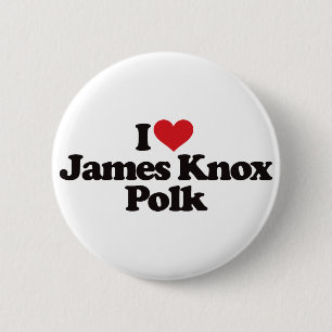 Bóton Redondo 5.08cm Eu amo James Knox Polk