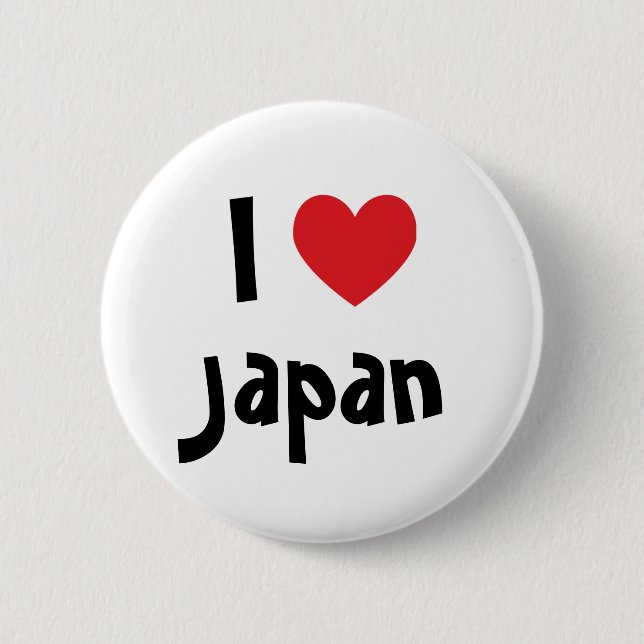 Bóton Redondo 5.08cm Eu Amo Japão (Frente)