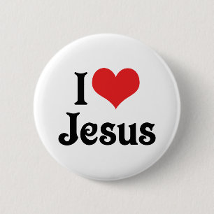 Bóton Redondo 5.08cm Eu Amo Jesus