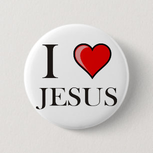 Bóton Redondo 5.08cm Eu amo Jesus