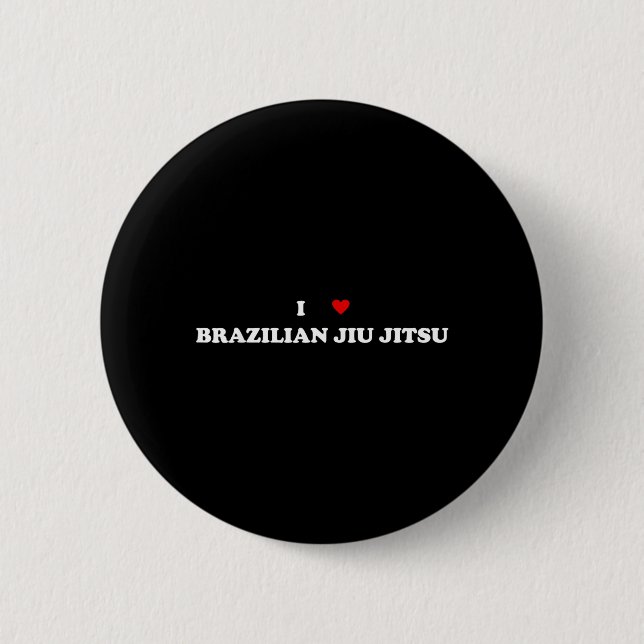 Bóton Redondo 5.08cm Eu Amo Jitsu - Eu Amo Jiu Jitsu Brasileiro (Frente)