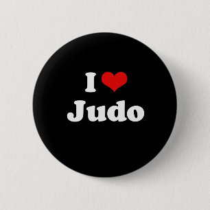Bóton Redondo 5.08cm Eu Amo Judo Tshirt