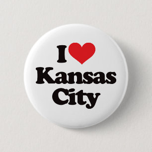 Bóton Redondo 5.08cm Eu amo Kansas City