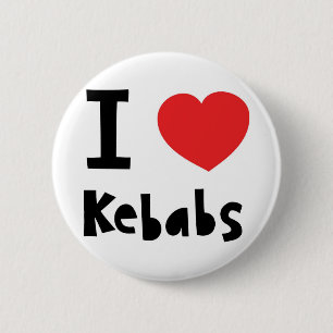 Bóton Redondo 5.08cm Eu amo Kebabs