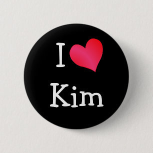 Bóton Redondo 5.08cm Eu Amo Kim