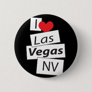 Bóton Redondo 5.08cm Eu amo Las Vegas nanovolt