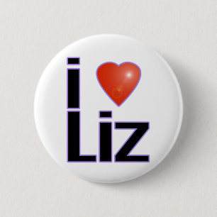 Bóton Redondo 5.08cm eu amo Liz