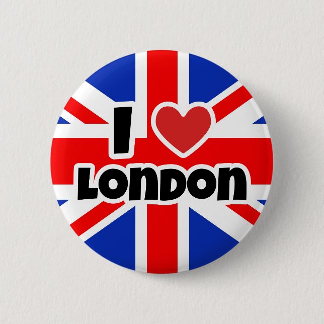 Bóton Redondo 5.08cm Eu amo Londres (Frente)