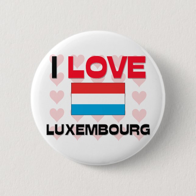 Bóton Redondo 5.08cm Eu amo Luxembourg (Frente)