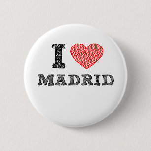 Bóton Redondo 5.08cm Eu amo Madrid
