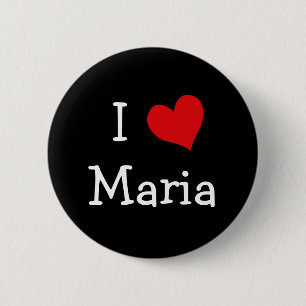 Bóton Redondo 5.08cm Eu Amo Maria