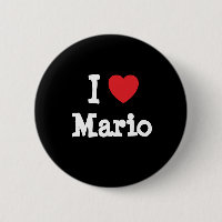 Eu amo Mario coração personalizado personalizado