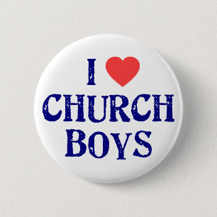 Bóton Redondo 5.08cm Eu amo meninos da igreja