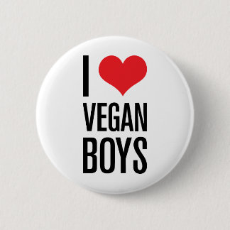Bóton Redondo 5.08cm Eu amo meninos do Vegan