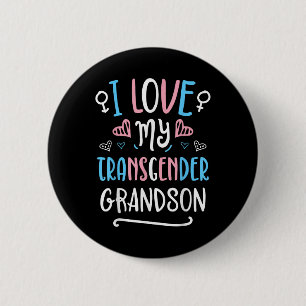 Bóton Redondo 5.08cm Eu Amo Meu Neto Transgênero Lgbt Orgulho Trans Fl