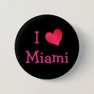 Bóton Redondo 5.08cm Eu amo Miami