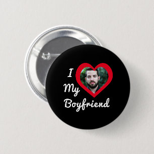 Bóton Redondo 5.08cm Eu Amo Minha Foto Personalizada Personalizada Da B