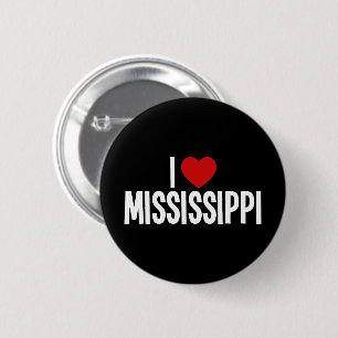 Bóton Redondo 5.08cm Eu Amo Mississippi • Eu Adoro Mississippi Round