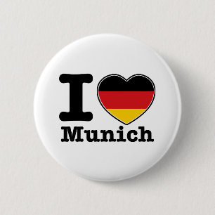 Bóton Redondo 5.08cm Eu amo Munich