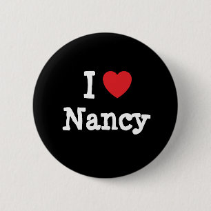 Bóton Redondo 5.08cm Eu amo Nancy Heart Shirt