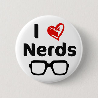 Bóton Redondo 5.08cm Eu amo nerd