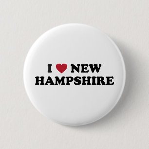 Bóton Redondo 5.08cm Eu amo New Hampshire