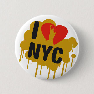 Bóton Redondo 5.08cm Eu amo NY