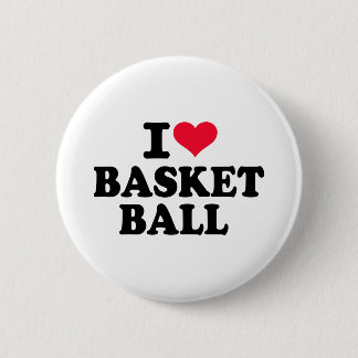 Bóton Redondo 5.08cm Eu amo o basquetebol