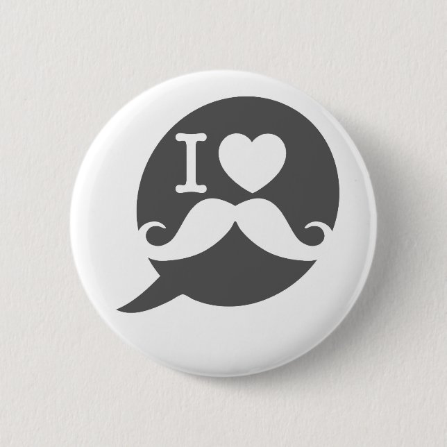 Bóton Redondo 5.08cm Eu amo o botão (Frente)