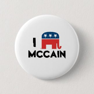 Bóton Redondo 5.08cm Eu amo o botão de McCain