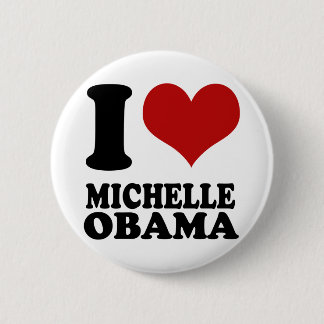 Bóton Redondo 5.08cm Eu amo o botão de Michelle Obama