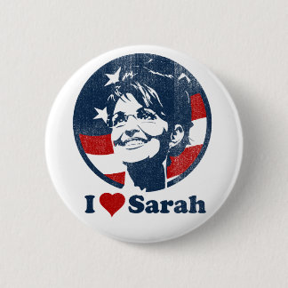 Bóton Redondo 5.08cm Eu amo o botão de Sarah Palin