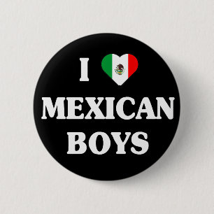 Bóton Redondo 5.08cm Eu amo o botão mexicano dos meninos