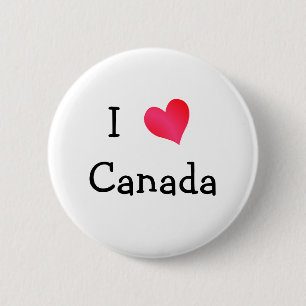 Bóton Redondo 5.08cm Eu amo o Canadá