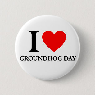 Bóton Redondo 5.08cm Eu amo o dia de Groundhog