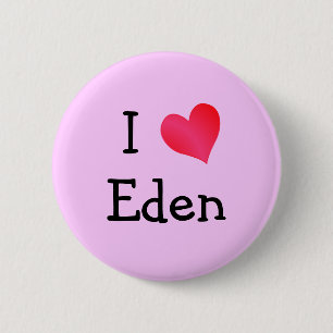 Bóton Redondo 5.08cm Eu Amo O Eden