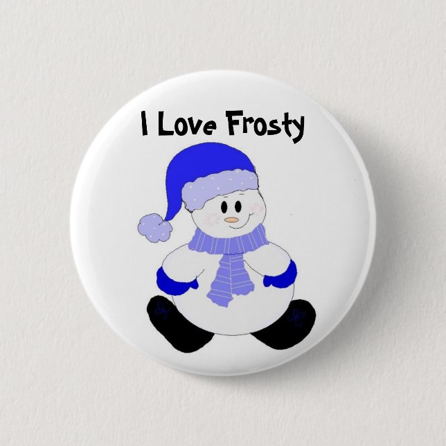 Bóton Redondo 5.08cm Eu Amo o Frosty (Frente)
