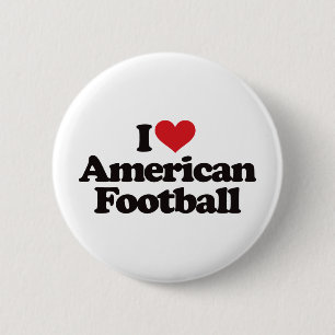 Bóton Redondo 5.08cm Eu amo o futebol americano