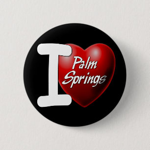Bóton Redondo 5.08cm Eu amo o Palm Springs